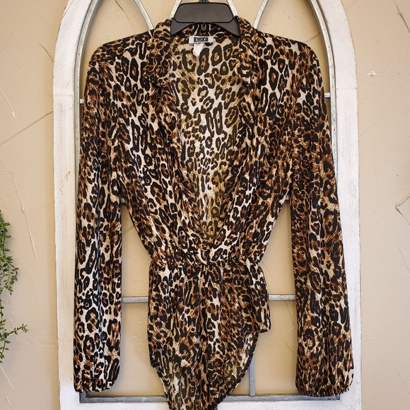 none Tops - Boutique Leopard body suit